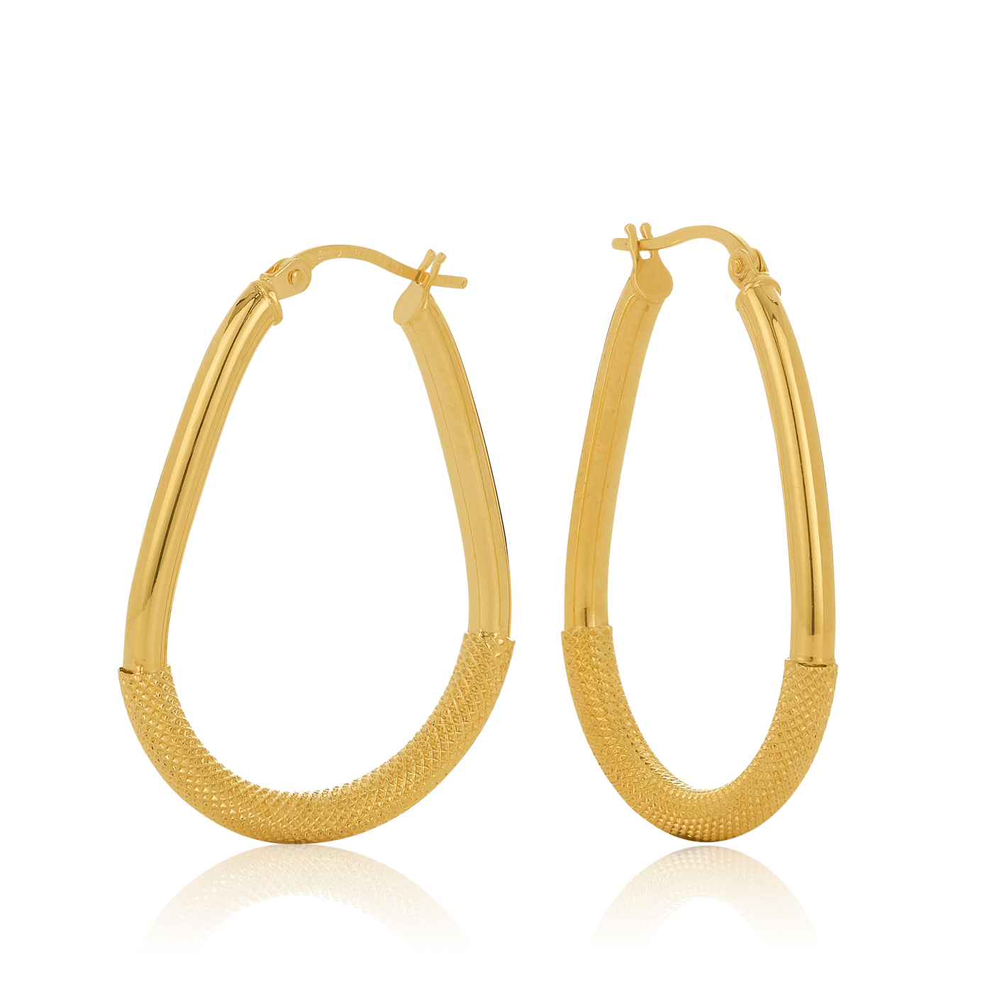 9ct Yellow Gold Toledo 2.5mm Round Tube 25mm Diameter Hoop Earring Gold Earrings 