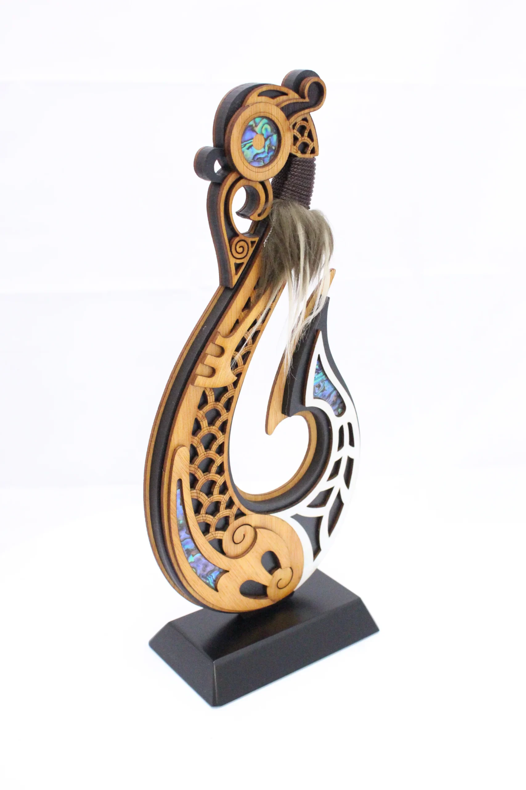 Large Freestanding Fish Hook Carving 21st Keys Large Freestanding Fish Hook Carving 21st Keys