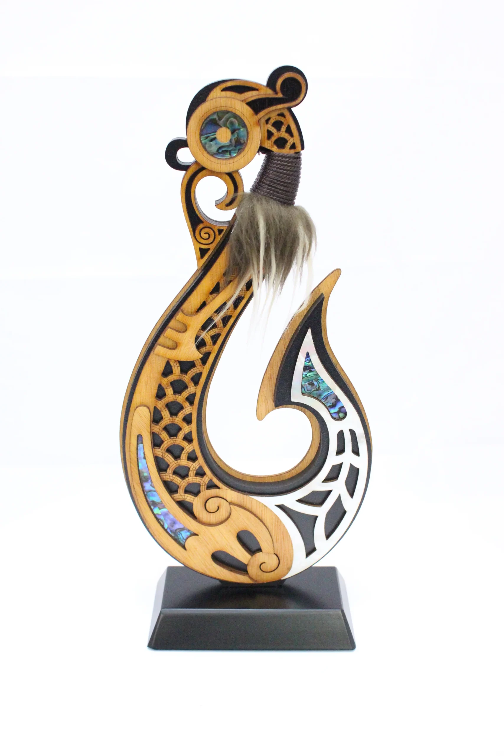 Large Freestanding Fish Hook Carving 21st Keys Large Freestanding Fish Hook Carving 21st Keys