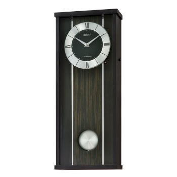 Seiko Isla Black Tone Wooden Pendulum Musical Wall Clock - QXM396-K Seiko 