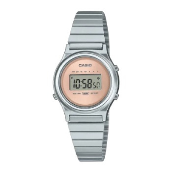 Casio Ladies Digital Tranquil Urba WR Rose Gold Face Watch - LA700WE-4A CASIO 