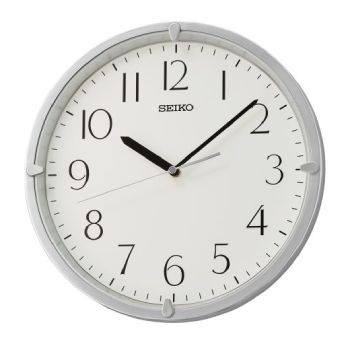 Seiko Decorator Silver Case White Dial Wall Clock - QHA007-S Seiko 