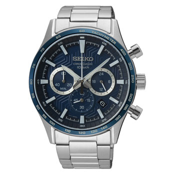 Seiko Men's Dress Watch Blue Dial Stainles Steel Case & Band 100m WR - SSB445P1 Seiko 