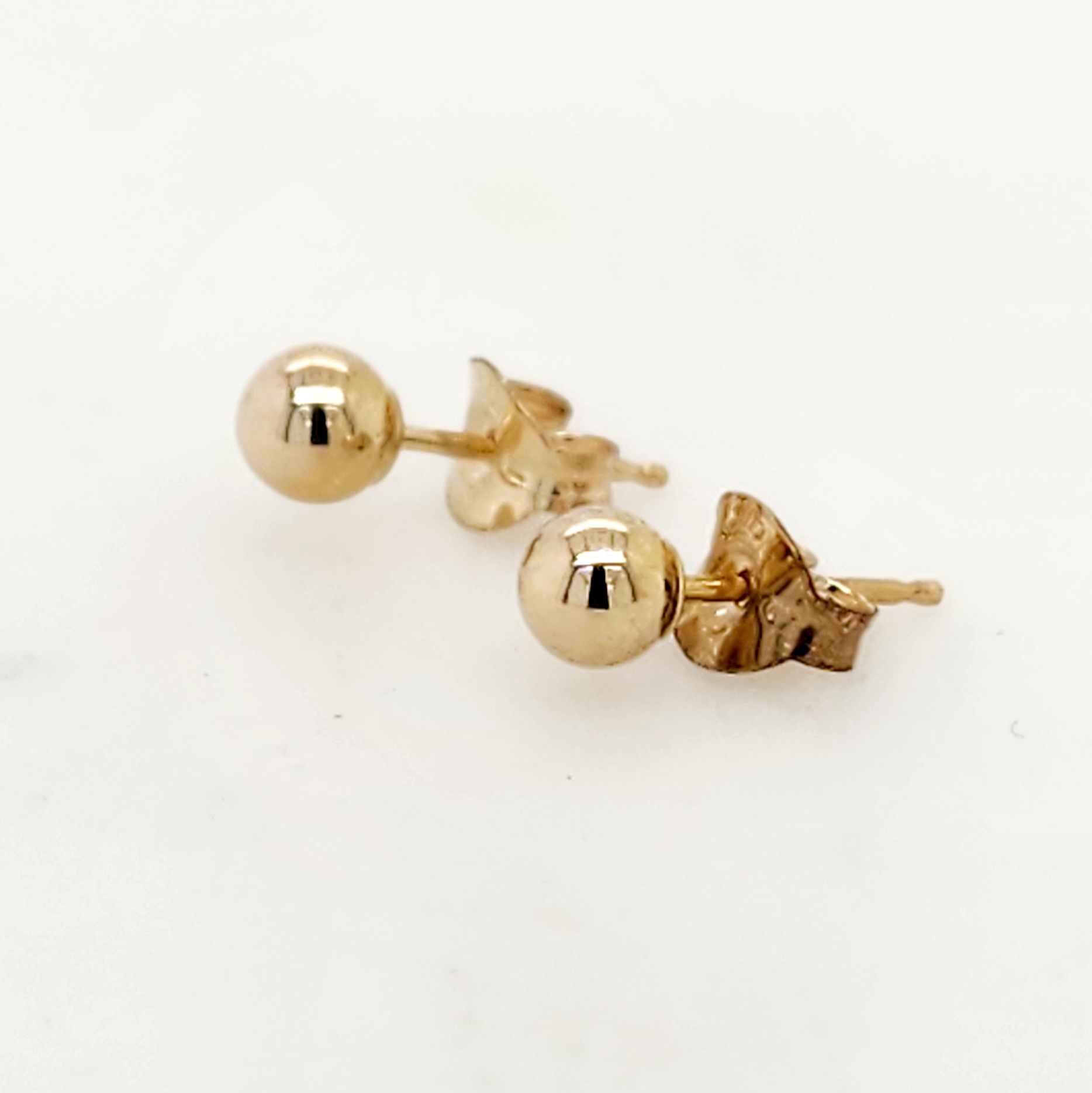 4mm Ball Stud Earrings in 9ct Yellow Gold Gold Earrings 