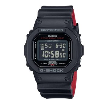 Casio G-Shock Digital Black & Red 200M WR Watch - DW5600UHR-1D / DW5600UHR-1 G-SHOCK