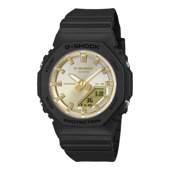 Casio G-Shock Womens Analog/Digital Midsize Sunset Glow Series 200m WR Gold Dial Black Resin Band - GMAP2100SG-1A G-SHOCK