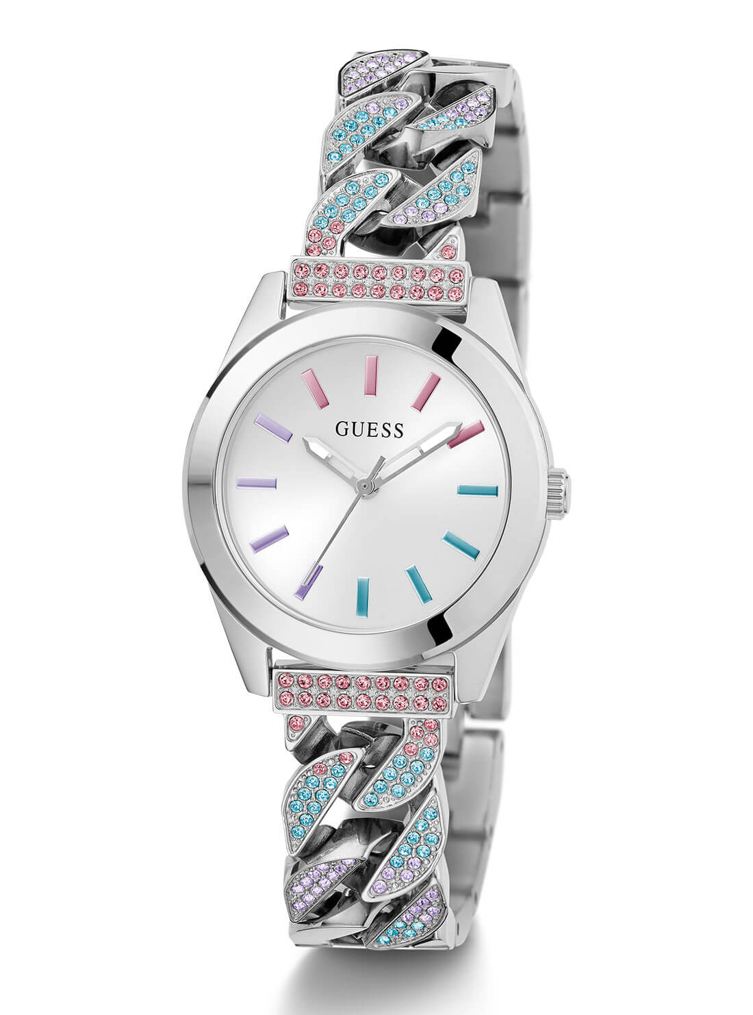 Guess Silver Serena Multi Glitz Link Watch - GW0546L4 GUESS Guess Silver Serena Multi Glitz Link Watch - GW0546L4 GUESS