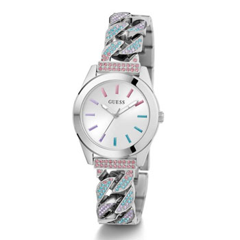 Guess Silver Serena Multi Glitz Link Watch - GW0546L4 GUESS 