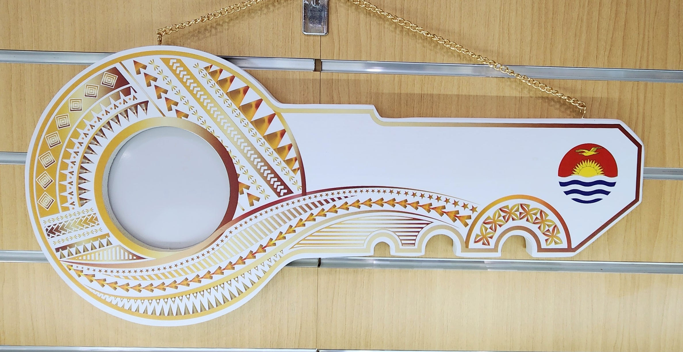 Island Design Golden Red Theme Colour UV Printed Birthday Key with Coloured Kiribati Flag 21st Keys Island Design Golden Red Theme Colour UV Printed Birthday Key with Coloured Kiribati Flag 21st Keys