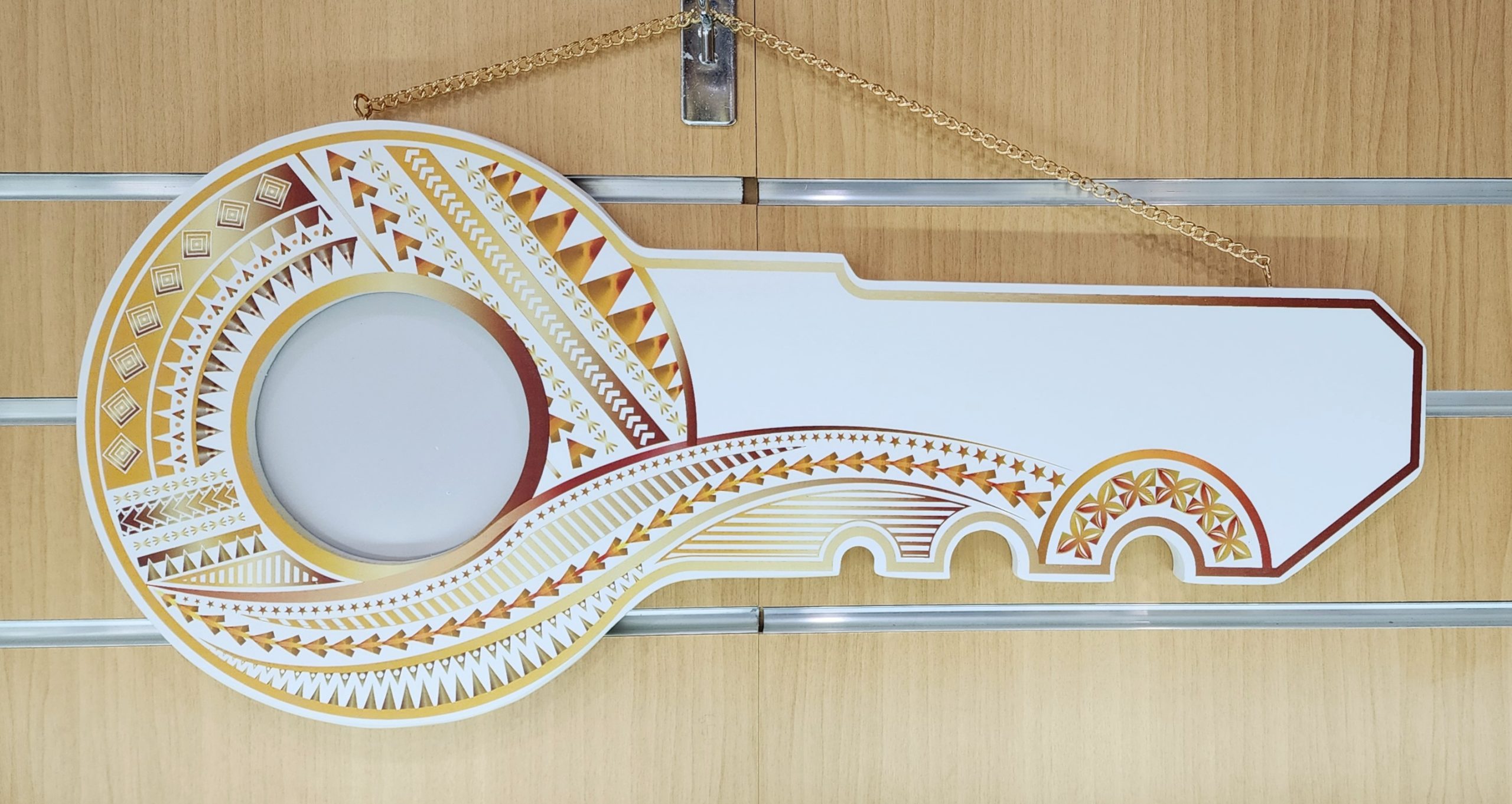 Island Design Golden Red Theme Colour UV Printed Birthday Key 21st Keys 