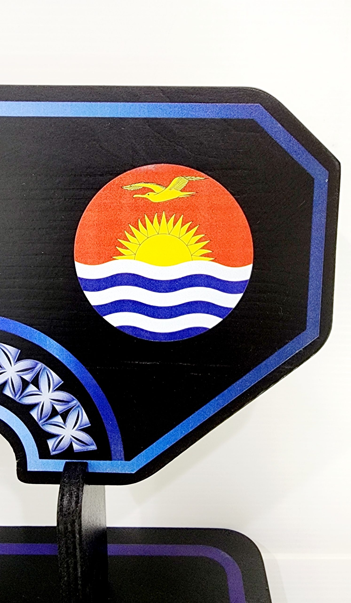 Island Design White & Blue Theme Colour UV Printed Birthday Key with Coloured Kiribati Flag and Matching Colour Stand 21st Keys Island Design White & Blue Theme Colour UV Printed Birthday Key with Coloured Kiribati Flag and Matching Colour Stand 21st Keys