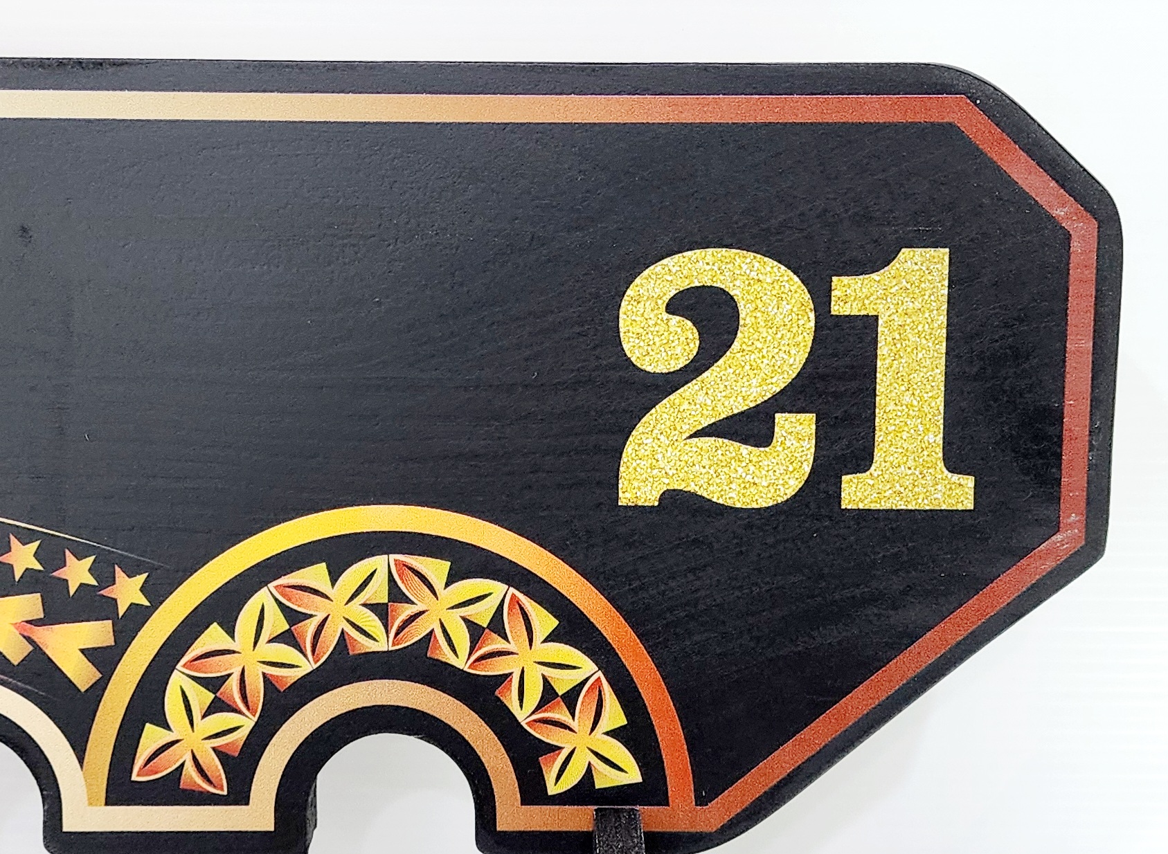 Island Design Golden Red Theme Colour UV Printed Birthday Key with Golden Glitter Look ?21? and Matching Colour Stand 21st Keys Island Design Golden Red Theme Colour UV Printed Birthday Key with Golden Glitter Look ?21? and Matching Colour Stand 21st Keys