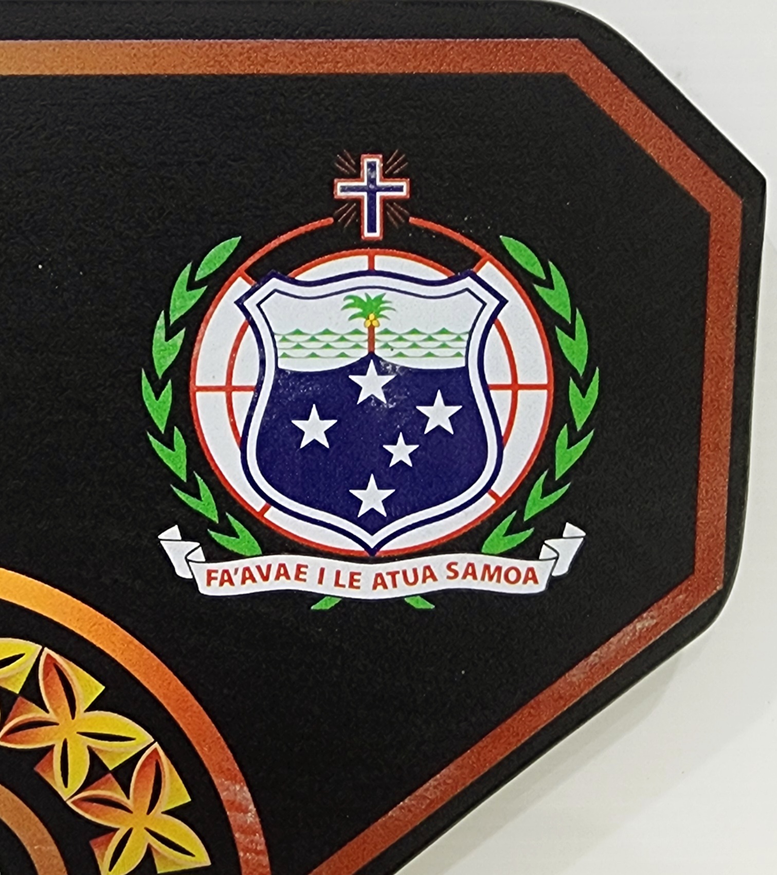 Island Design Golden Red Theme Colour UV Printed Birthday Key with Coloured Samoan Sila 21st Keys Island Design Golden Red Theme Colour UV Printed Birthday Key with Coloured Samoan Sila 21st Keys