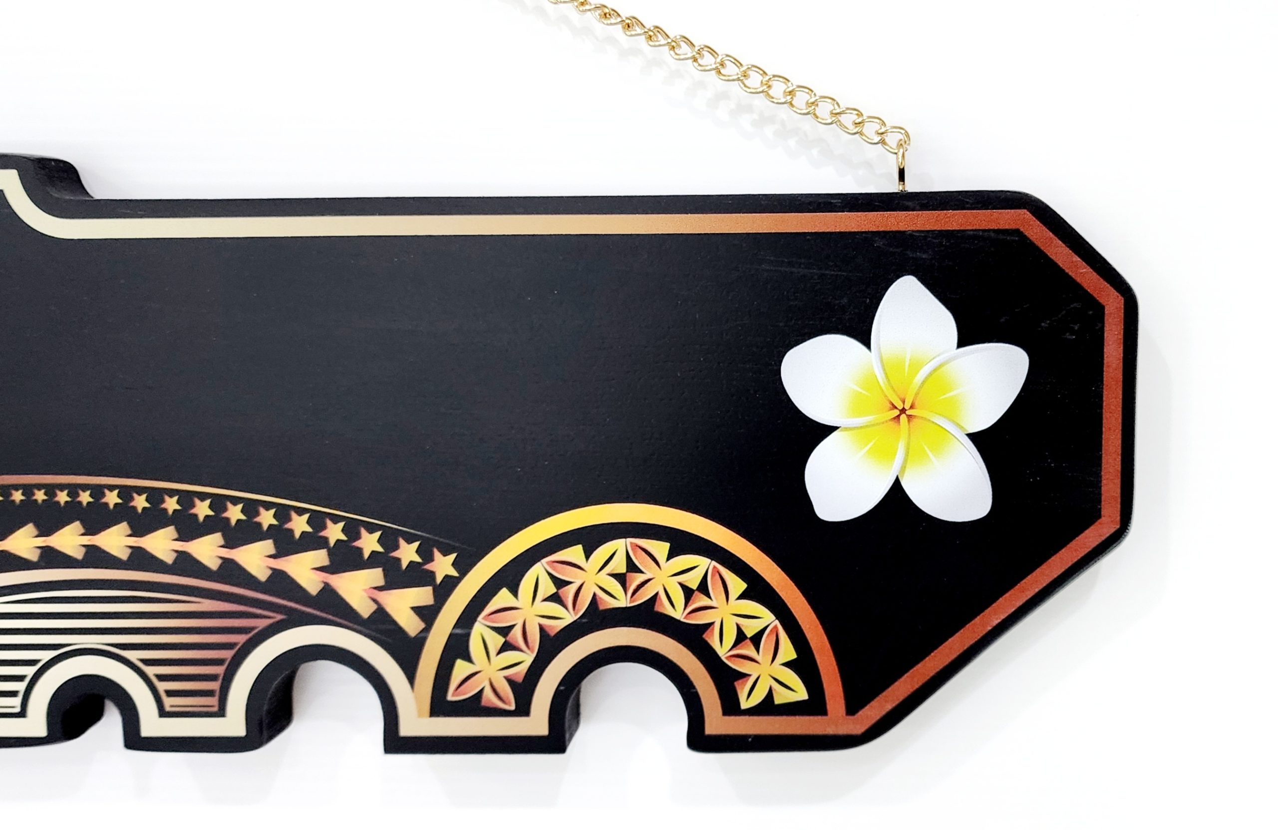 Island Design Golden Red Theme Colour UV Printed Birthday Key with White Frangipani Flower 21st Keys Island Design Golden Red Theme Colour UV Printed Birthday Key with White Frangipani Flower 21st Keys