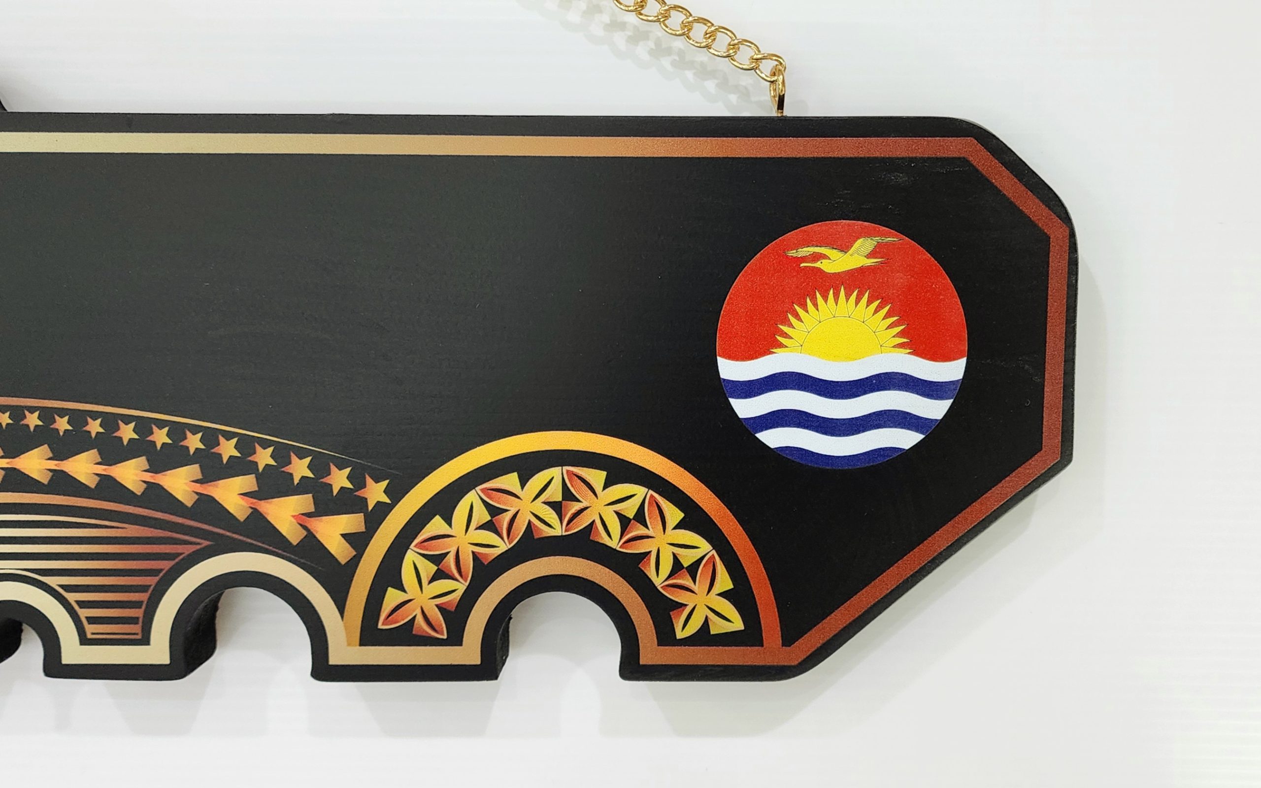 Island Design Golden Red Theme Colour UV Printed Birthday Key with Coloured Kiribati Flag 21st Keys Island Design Golden Red Theme Colour UV Printed Birthday Key with Coloured Kiribati Flag 21st Keys