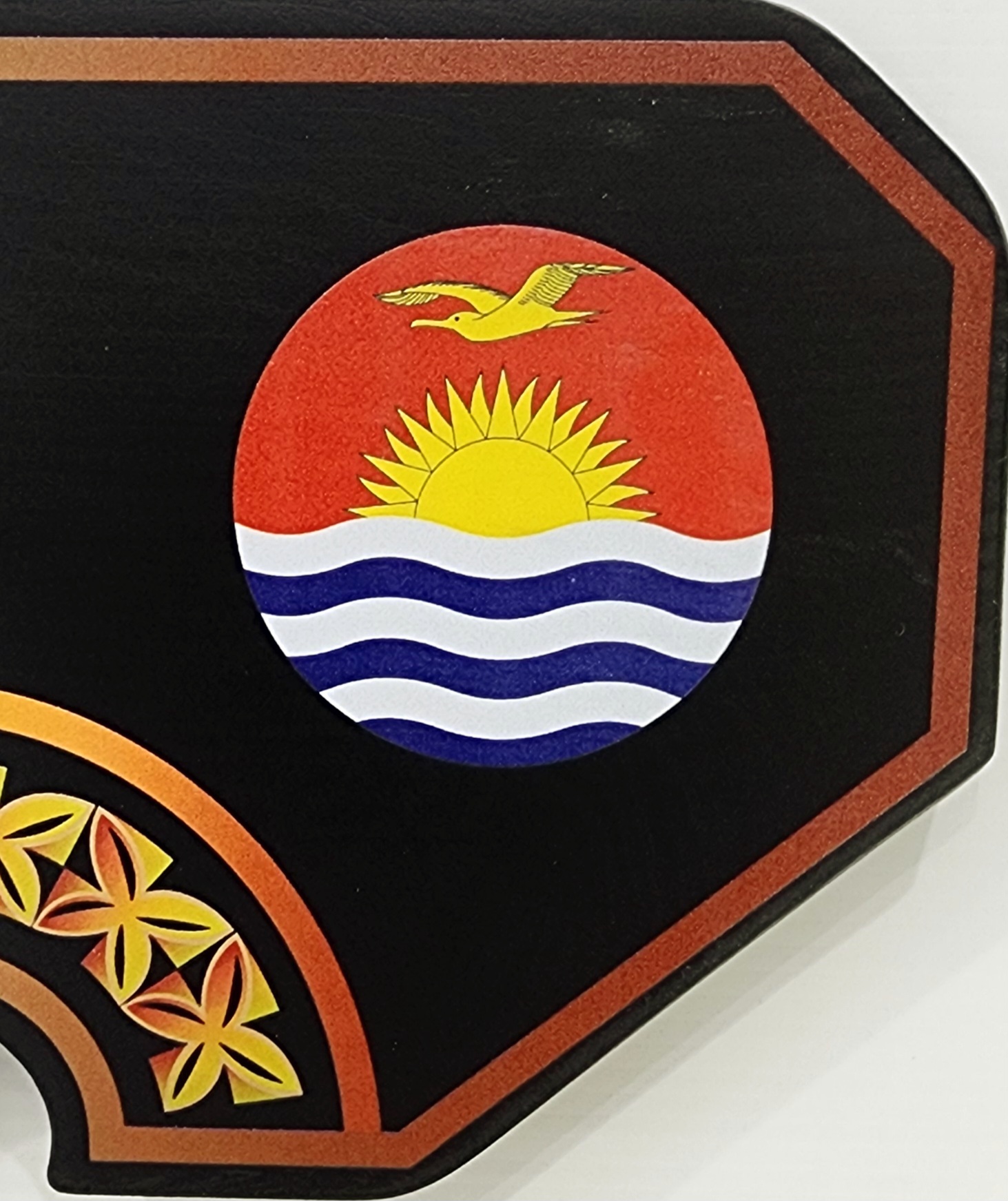 Island Design Golden Red Theme Colour UV Printed Birthday Key with Coloured Kiribati Flag 21st Keys Island Design Golden Red Theme Colour UV Printed Birthday Key with Coloured Kiribati Flag 21st Keys