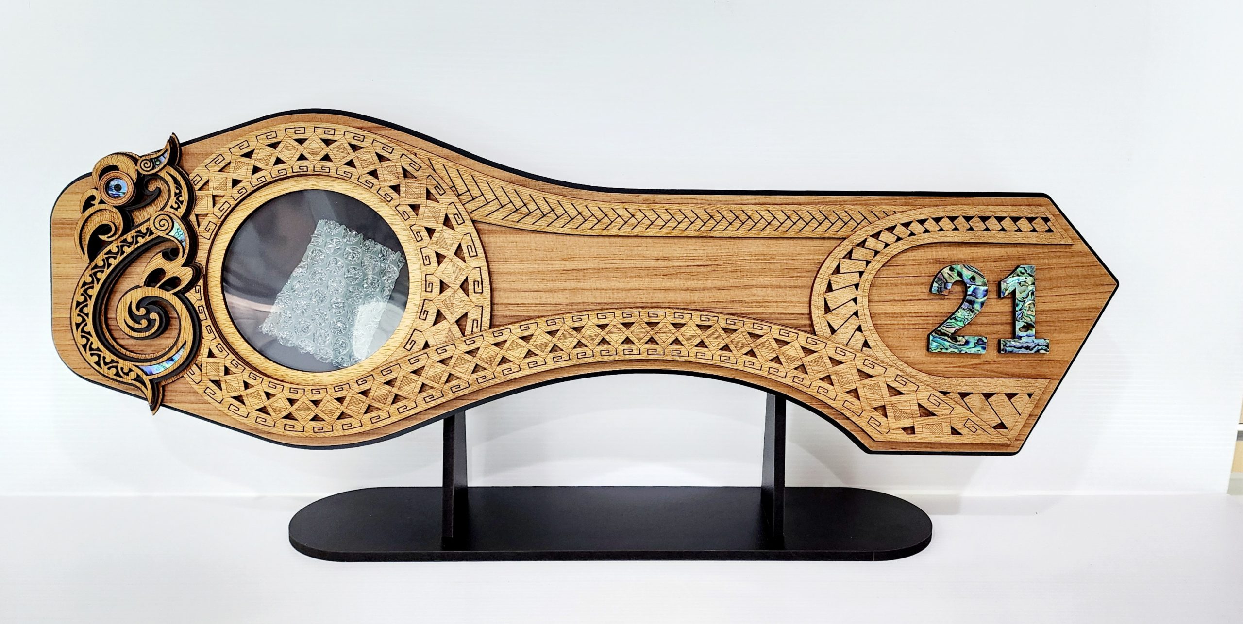 Polynesian Theme 21st Key with Mania and Black Removable Stand 21st Keys 