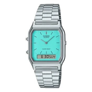 Casio Duo Trendy Colour Dial WR Turquoise Blue Face Watch - AQ230A-2A2 CASIO 