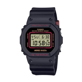 Casio G-Shock Digital Andres Iniesta 200M WR Red & Yellow Accent Watch - DW5600AI-1D G-SHOCK 