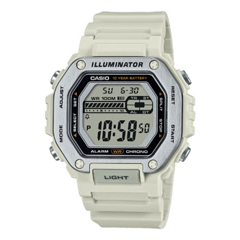 Casio Digital LED Duel Time 100M WR Watch - MWD110H-8A CASIO