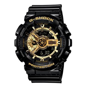 Casio G-Shock Analogue/Digital 200m WR Black & Gold Series - GA110GB-1A G-SHOCK 