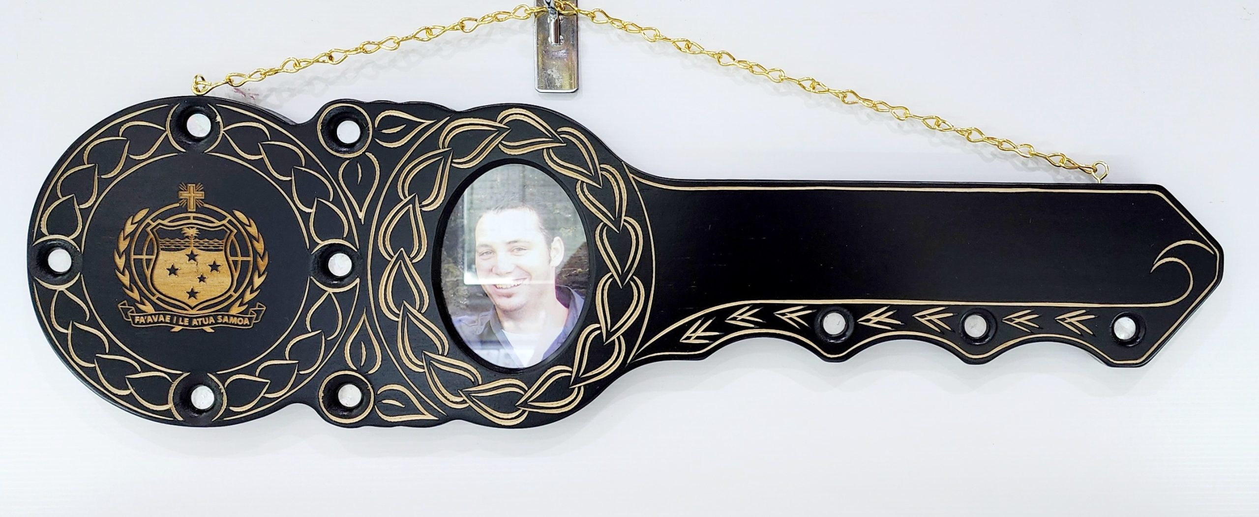 21st Hand Carved Island Design Key with Laser Engraved SamoanSila and White Mother Of Pearl Shell 21st Keys 21st Hand Carved Island Design Key with Laser Engraved SamoanSila and White Mother Of Pearl Shell 21st Keys