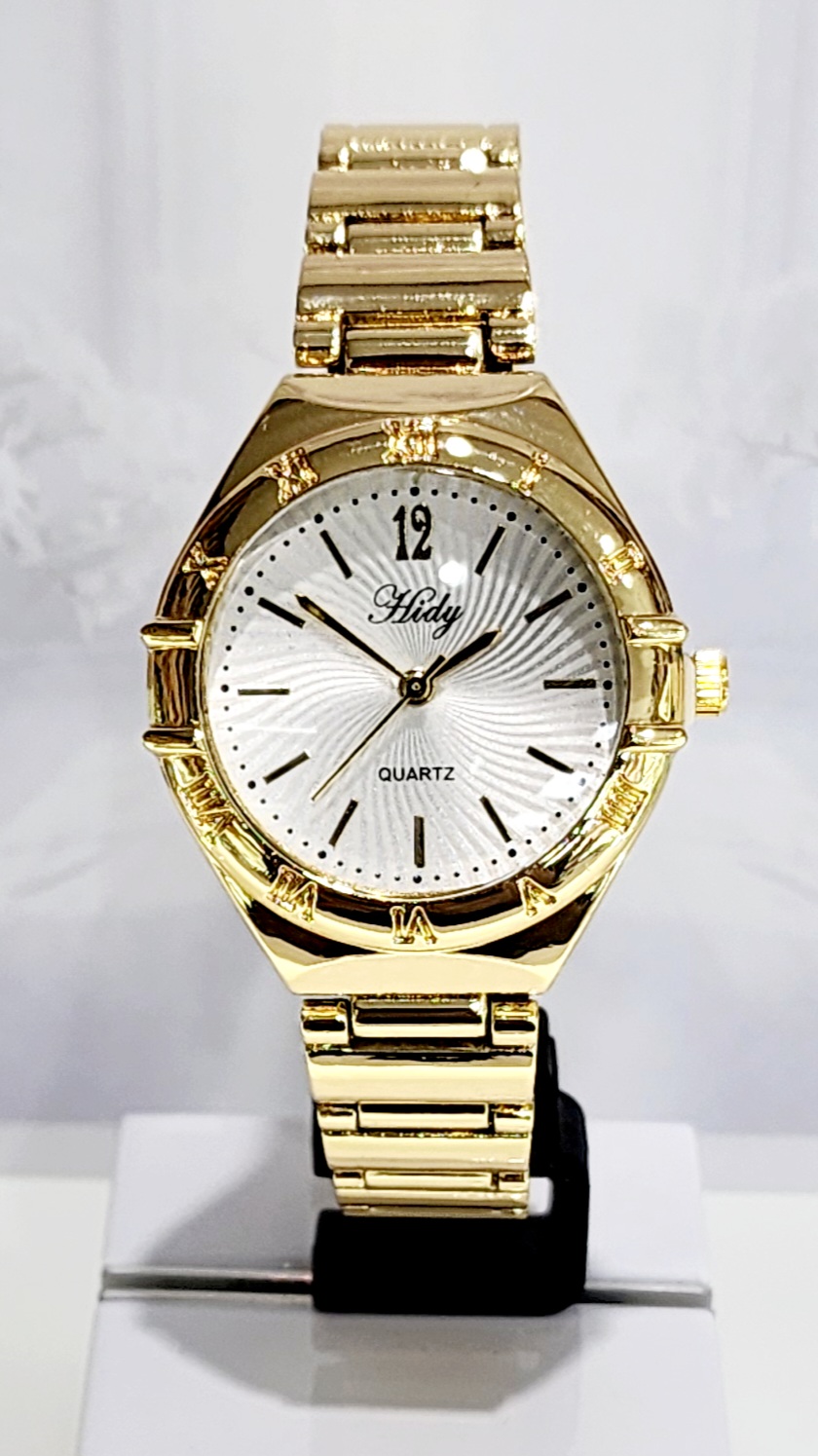 Ladies HIDY Fashion Dress Watch Gold Tone Case Silver Dial Watch - Design 2403 Dress Watches Ladies HIDY Fashion Dress Watch Gold Tone Case Silver Dial Watch - Design 2403 Dress Watches