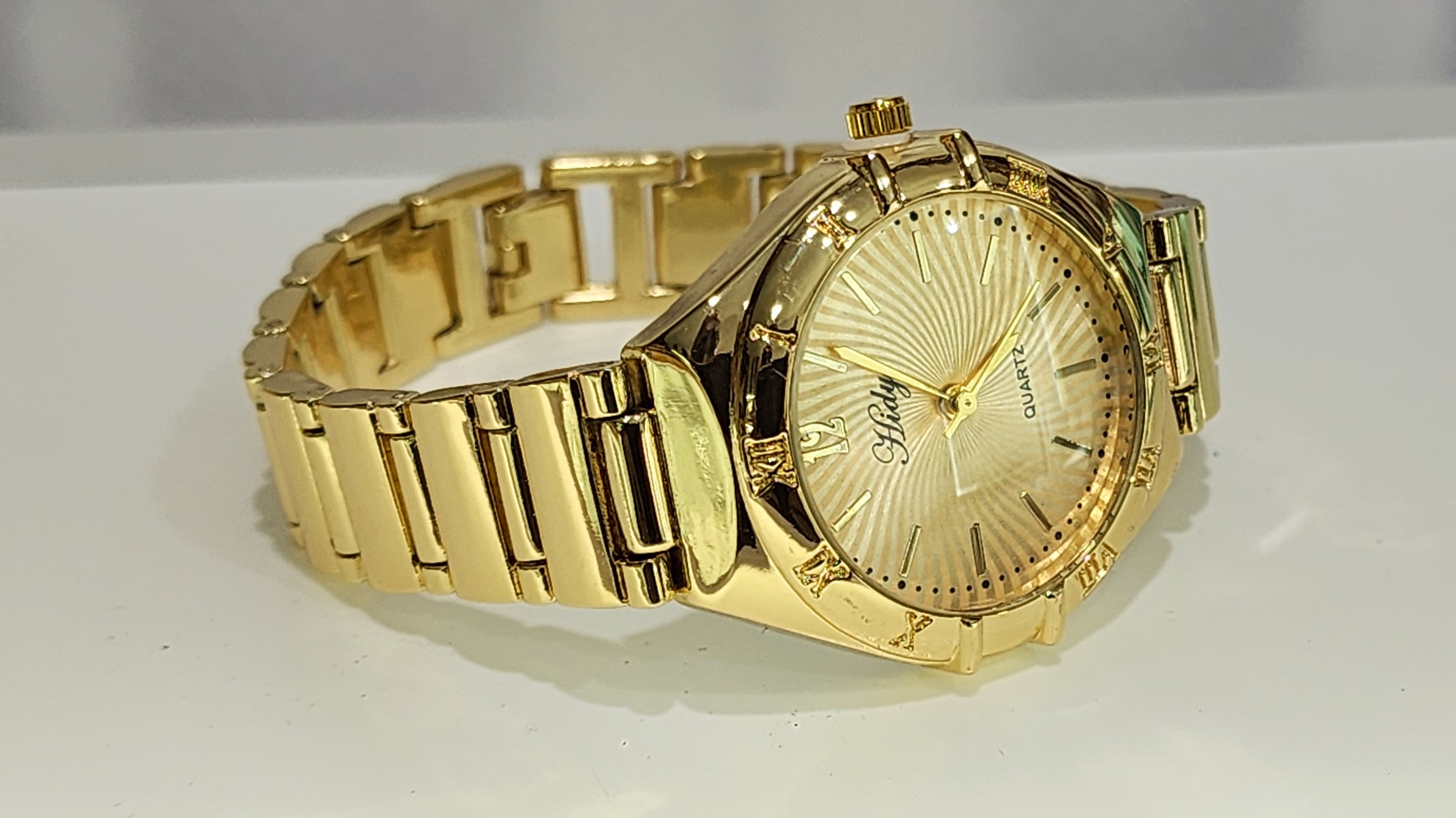 Ladies HIDY Fashion Dress Watch Gold Tone Case Gold Dial Watch - Design 2404 Dress Watches Ladies HIDY Fashion Dress Watch Gold Tone Case Gold Dial Watch - Design 2404 Dress Watches