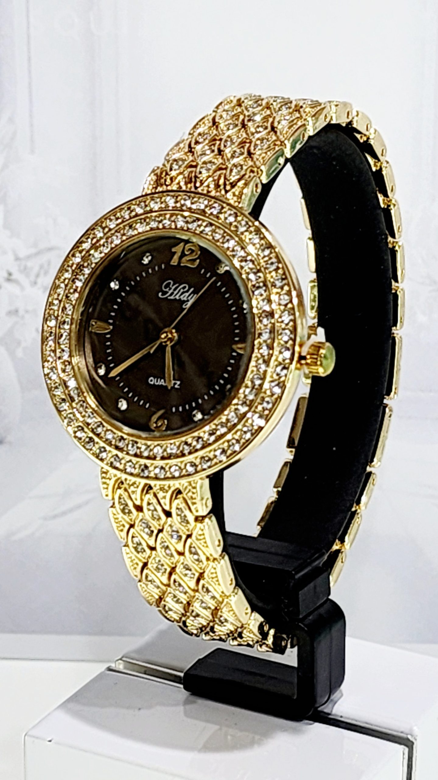Ladies HIDY Fashion Dress Watch Gold Tone Case Black/Grey Dial Watch - Design 2407 Dress Watches Ladies HIDY Fashion Dress Watch Gold Tone Case Black/Grey Dial Watch - Design 2407 Dress Watches