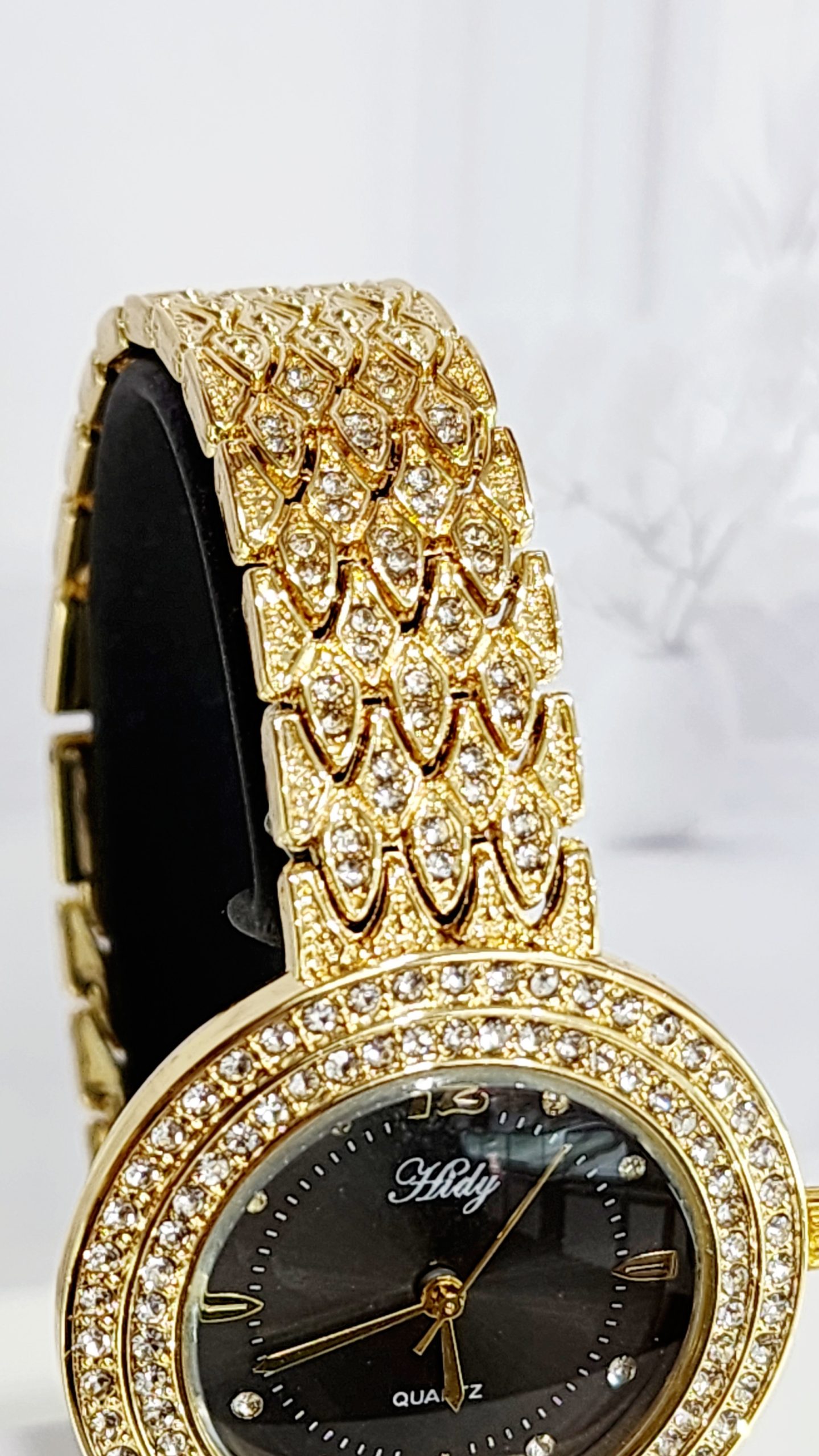 Ladies HIDY Fashion Dress Watch Gold Tone Case Black/Grey Dial Watch - Design 2407 Dress Watches Ladies HIDY Fashion Dress Watch Gold Tone Case Black/Grey Dial Watch - Design 2407 Dress Watches