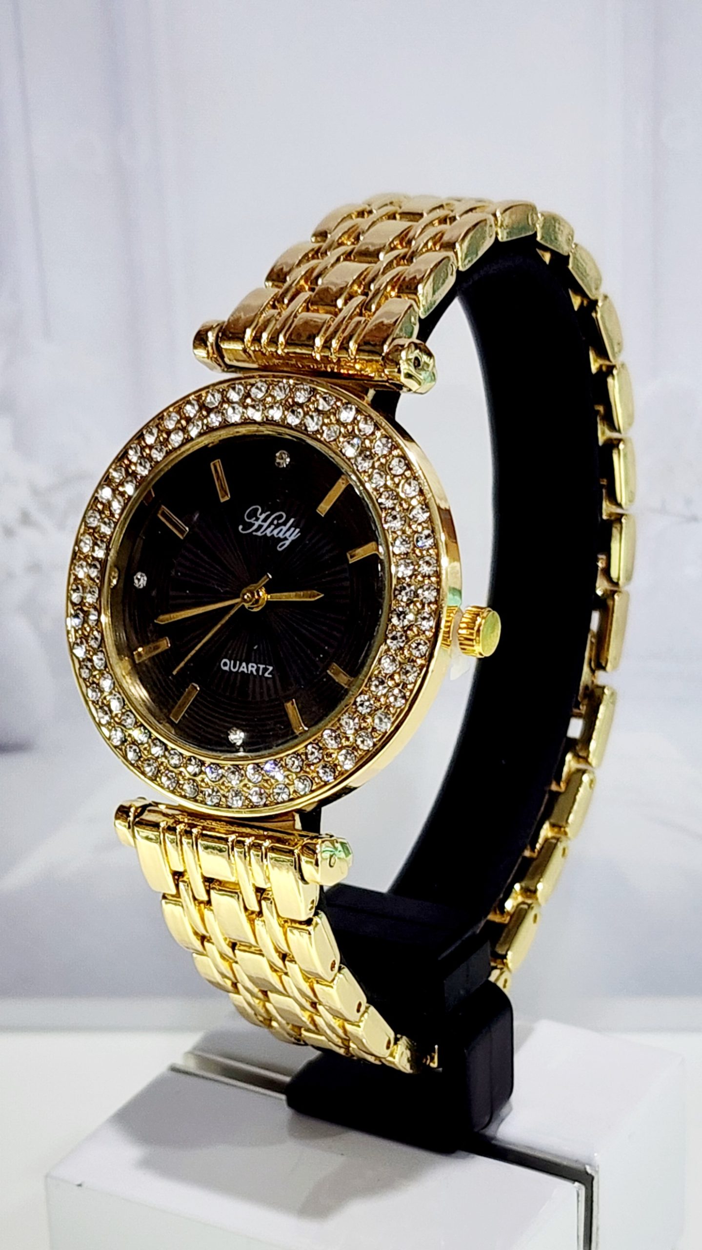 Ladies HIDY Fashion Dress Watch Gold Tone Case Black/Grey Dial Watch - Design 2409 Dress Watches Ladies HIDY Fashion Dress Watch Gold Tone Case Black/Grey Dial Watch - Design 2409 Dress Watches
