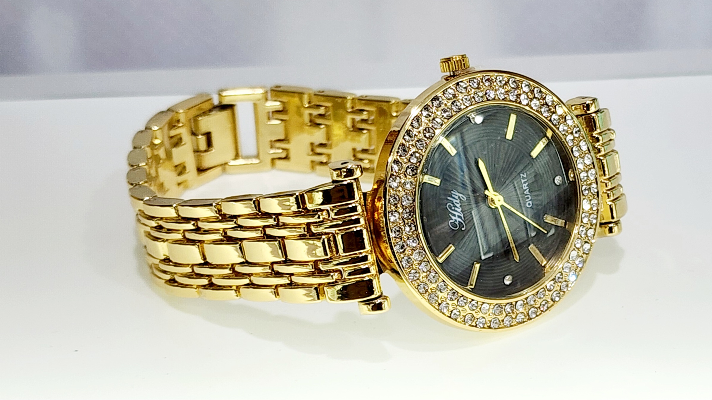 Ladies HIDY Fashion Dress Watch Gold Tone Case Black/Grey Dial Watch - Design 2409 Dress Watches Ladies HIDY Fashion Dress Watch Gold Tone Case Black/Grey Dial Watch - Design 2409 Dress Watches