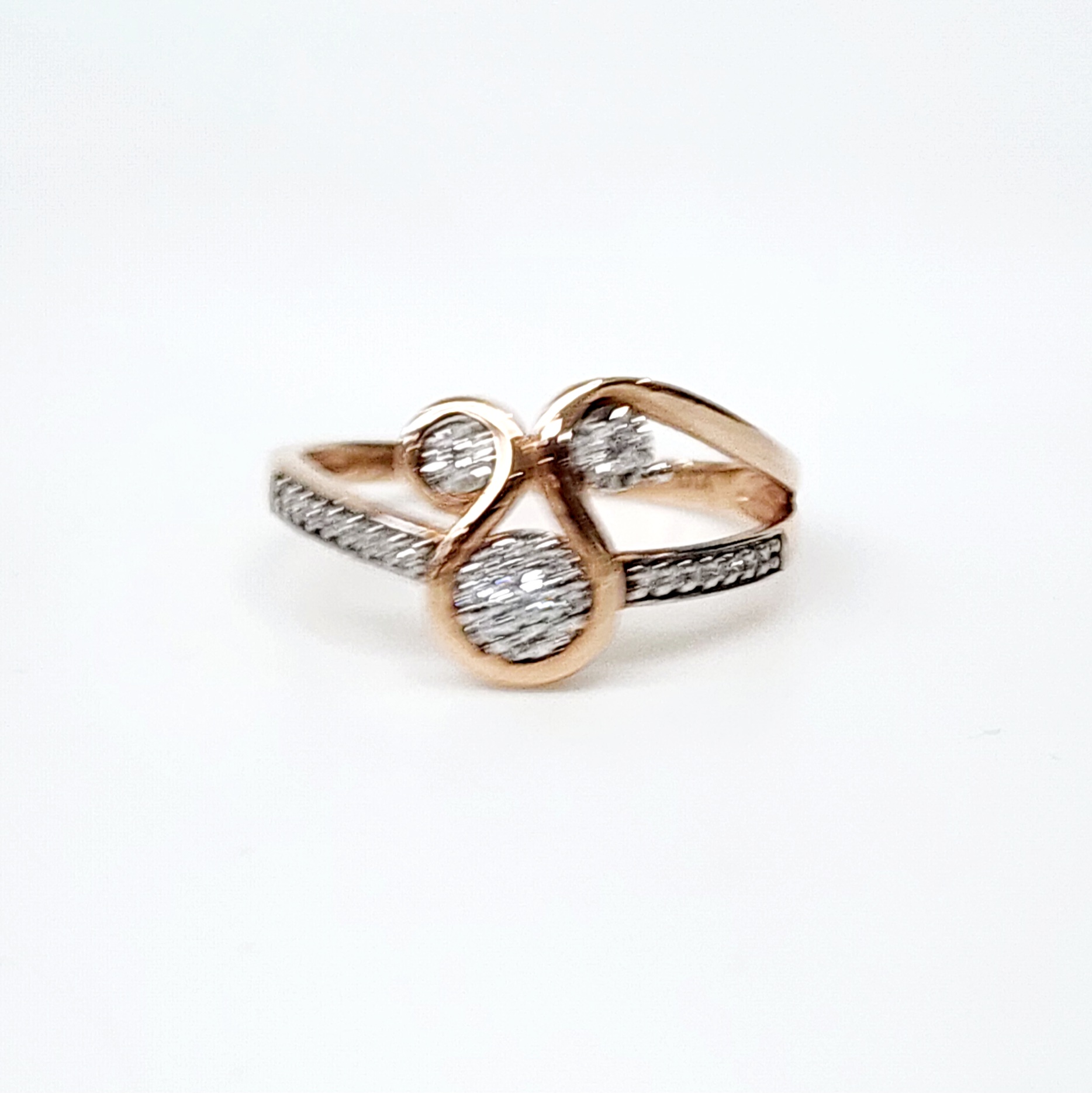 9ct Rose Gold Fancy Swirl 0.16ct Diamond Ring Sterling Silver Rings 9ct Rose Gold Fancy Swirl 0.16ct Diamond Ring Sterling Silver Rings