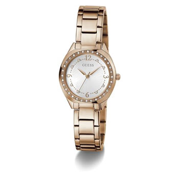 Guess Ladies Charlotte White Dial Quartz Analog Rose Gold Tone - GW0767L3 GUESS 