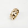 9ct Yellow Gold 8mm Wide Koru Patterned Wedding Ring