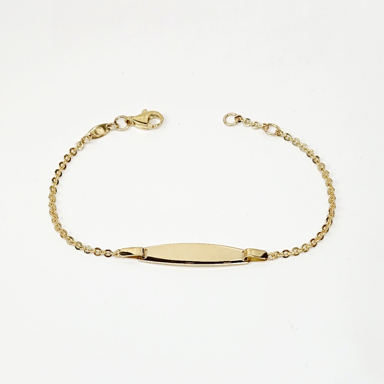 9ct Yellow Gold Child ID Bracelet with Tapered ID Gold Bracelets 