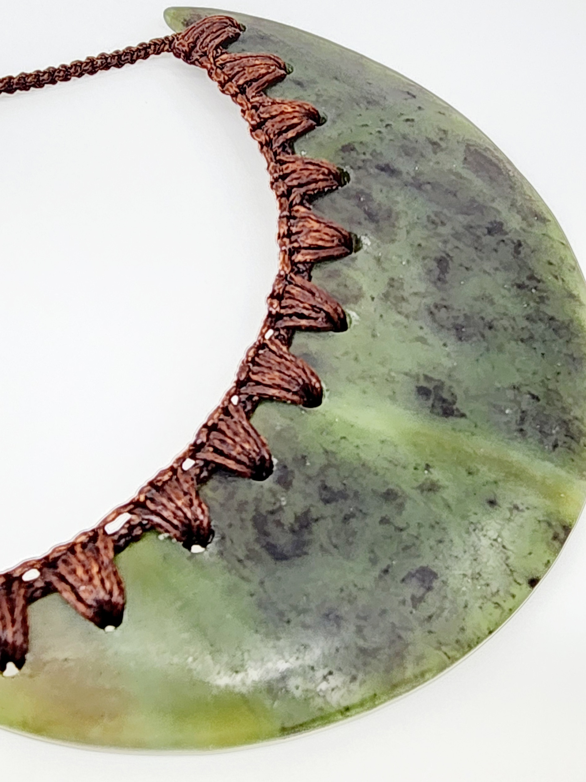 New Zealand Greenstone Breast Plate Necklace New Zealand Greenstone Breast Plate Necklace