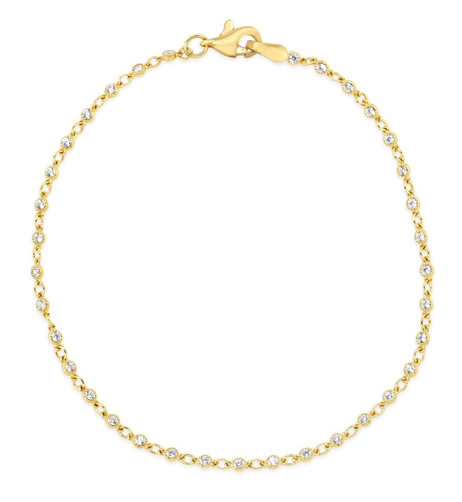 9ct Yellow Gold Multi Mini CZ Bracelet Gold Bracelets 