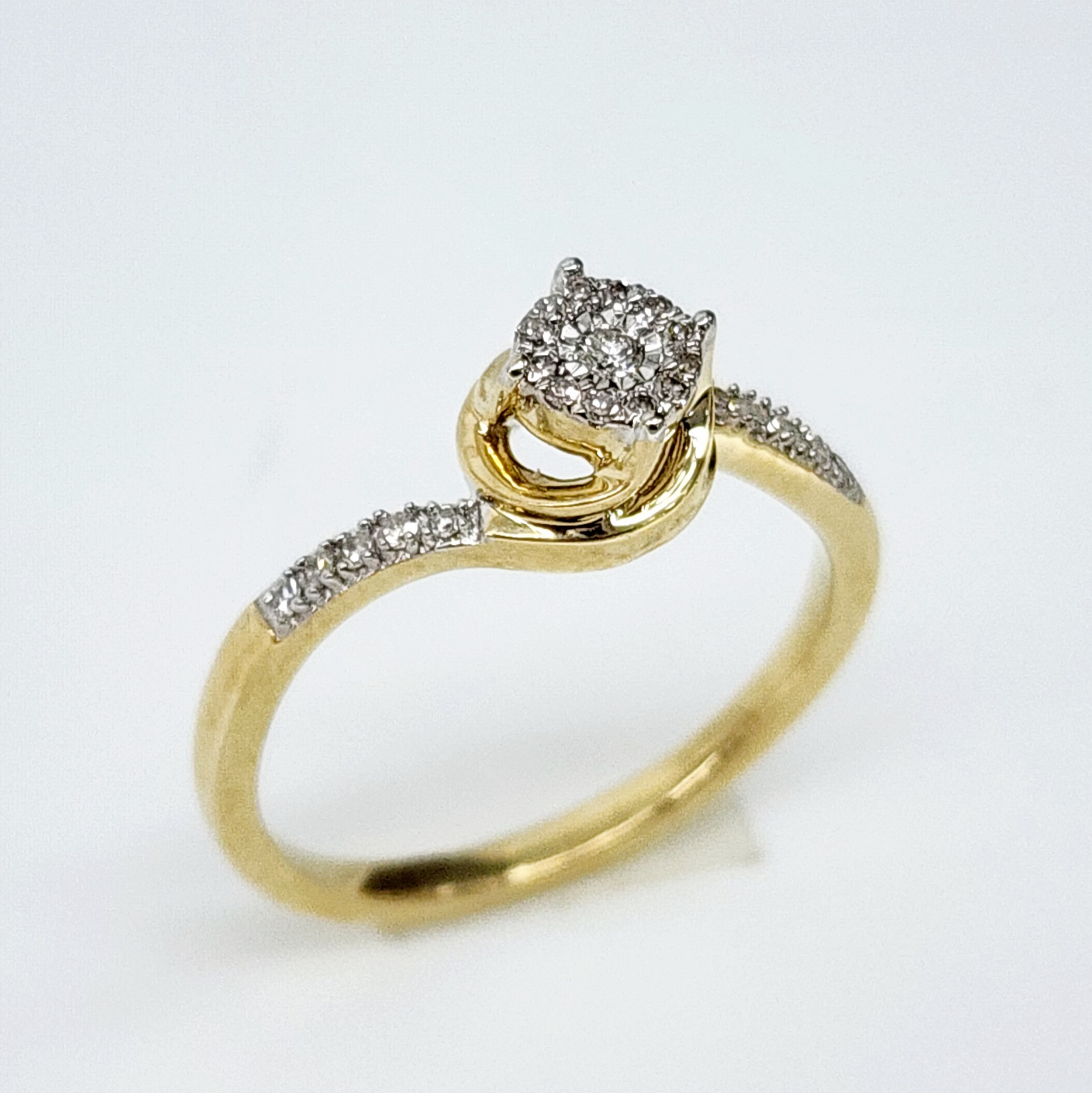 10ct Yellow Gold 0.10ct Diamond Engagement Ring - SKR42963 Gold Rings 