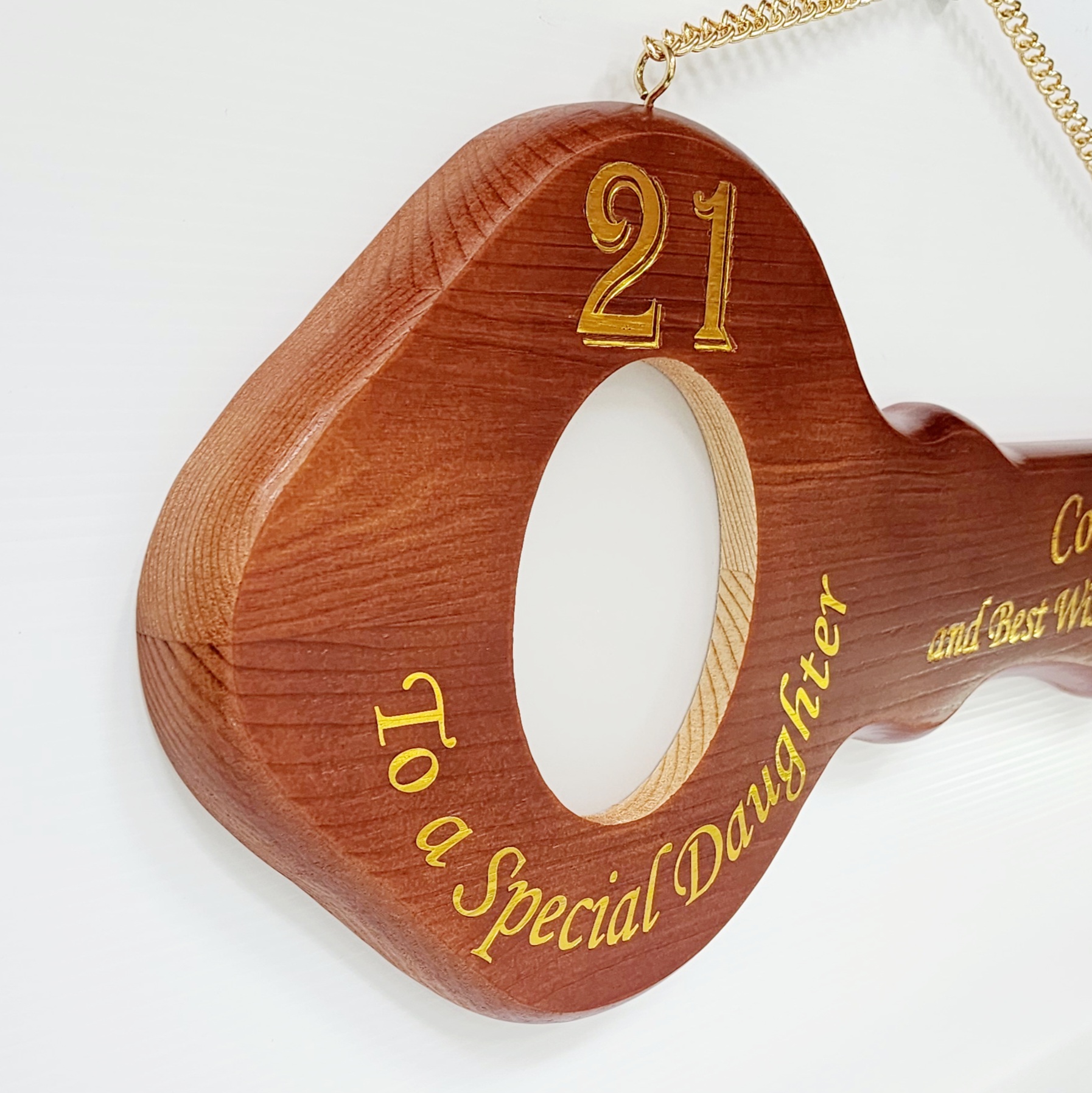 21st Wooden Key with Gold Foil Printing "To a Special Daughter" - SJ2420 21st Keys 21st Wooden Key with Gold Foil Printing "To a Special Daughter" - SJ2420 21st Keys