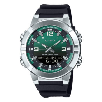 Casio Duo Gradient Green Colour Dial Face, Resin Band - AMW870A-3A CASIO 
