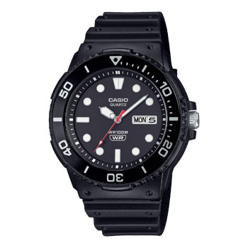 Casio Analog Marine Design Black Dial, Black Case & Band, 100M WR - MRW230H-1E1 G-SHOCK 