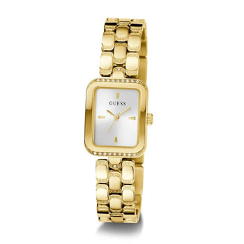 Guess Ladies ISLA Gold Case & Band, Silver Dial - GW0865L2 GUESS 