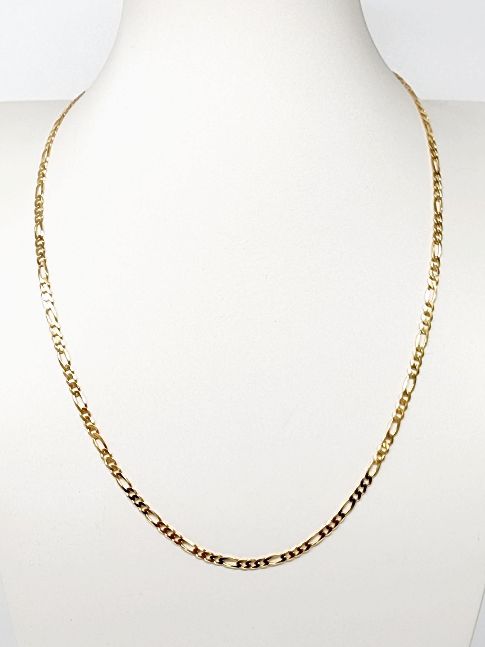 9ct Yellow Gold 80 Gauge Solid Figaro 1/3 Link Chain - FBSFD801/3 Gold Chain 