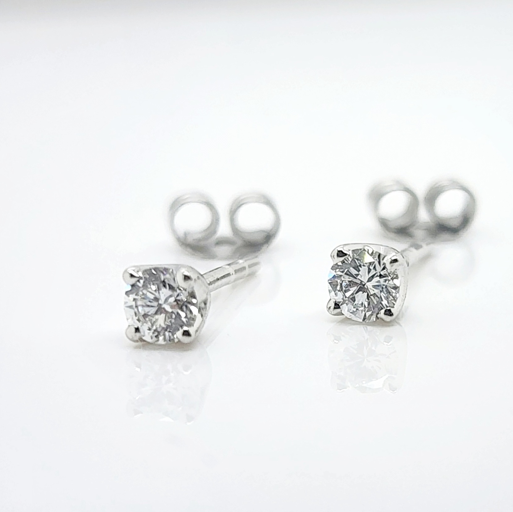 0.28ct TDW Lab Grown Diamond Studs with 4 Claw Setting in 9ct White Gold - CYE9909W Gold Earrings 0.28ct TDW Lab Grown Diamond Studs with 4 Claw Setting in 9ct White Gold - CYE9909W Gold Earrings