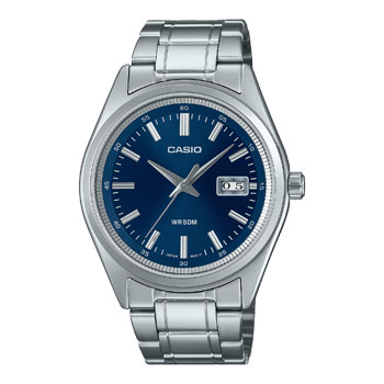 Casio Gents Analog Blue Dial, Stainless Steel Case & Band - MTPB180D-2A Greenstone?Jewellery