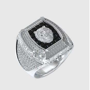 14mm Lion Pave Signer Guess Ring Stainless Steel - JUMR05002JWST64 CASIO 