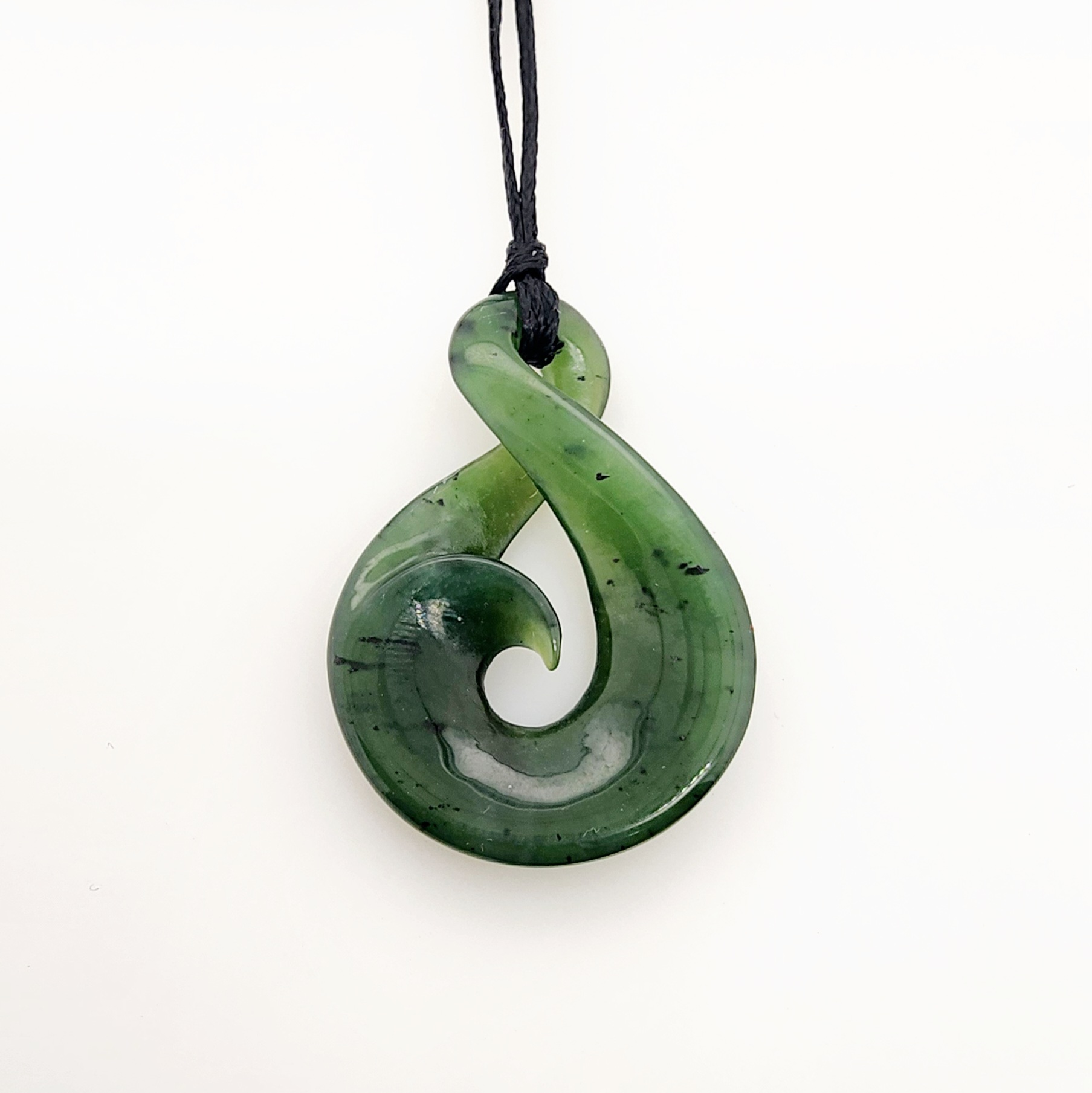 New Zealand Pounamu Single Twist / Koru Necklace - DIS1.64 Greenstone?Jewellery 