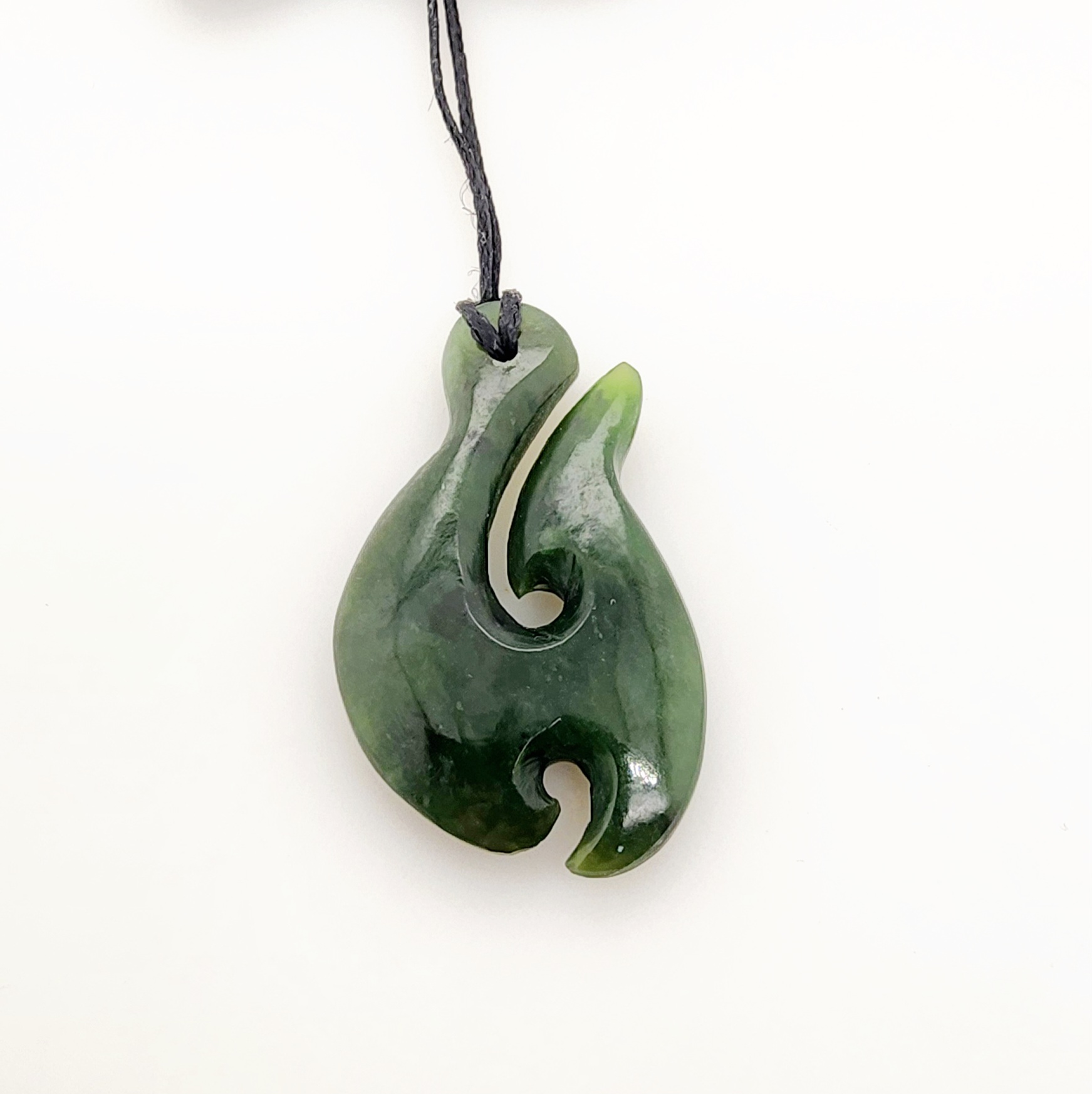 New Zealand Pounamu Hook Necklace - HPN007.50 Greenstone?Jewellery 