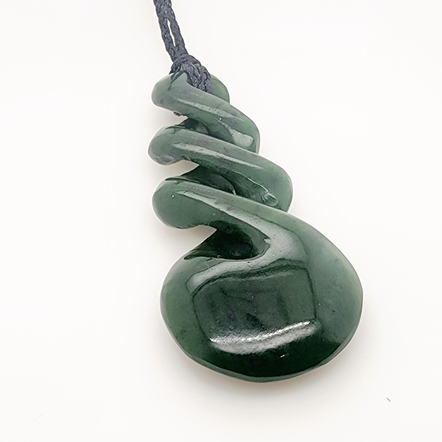 New Zealand Pounamu 75mm Triple Twist Necklace - HPN333.150 Greenstone?Jewellery New Zealand Pounamu 75mm Triple Twist Necklace - HPN333.150 Greenstone?Jewellery